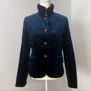 J crew Bella velvet blazer in midnight blue